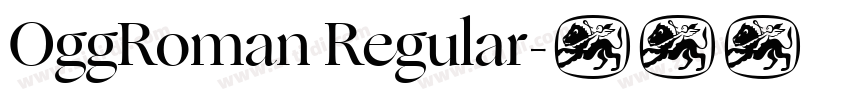 OggRoman Regular字体转换